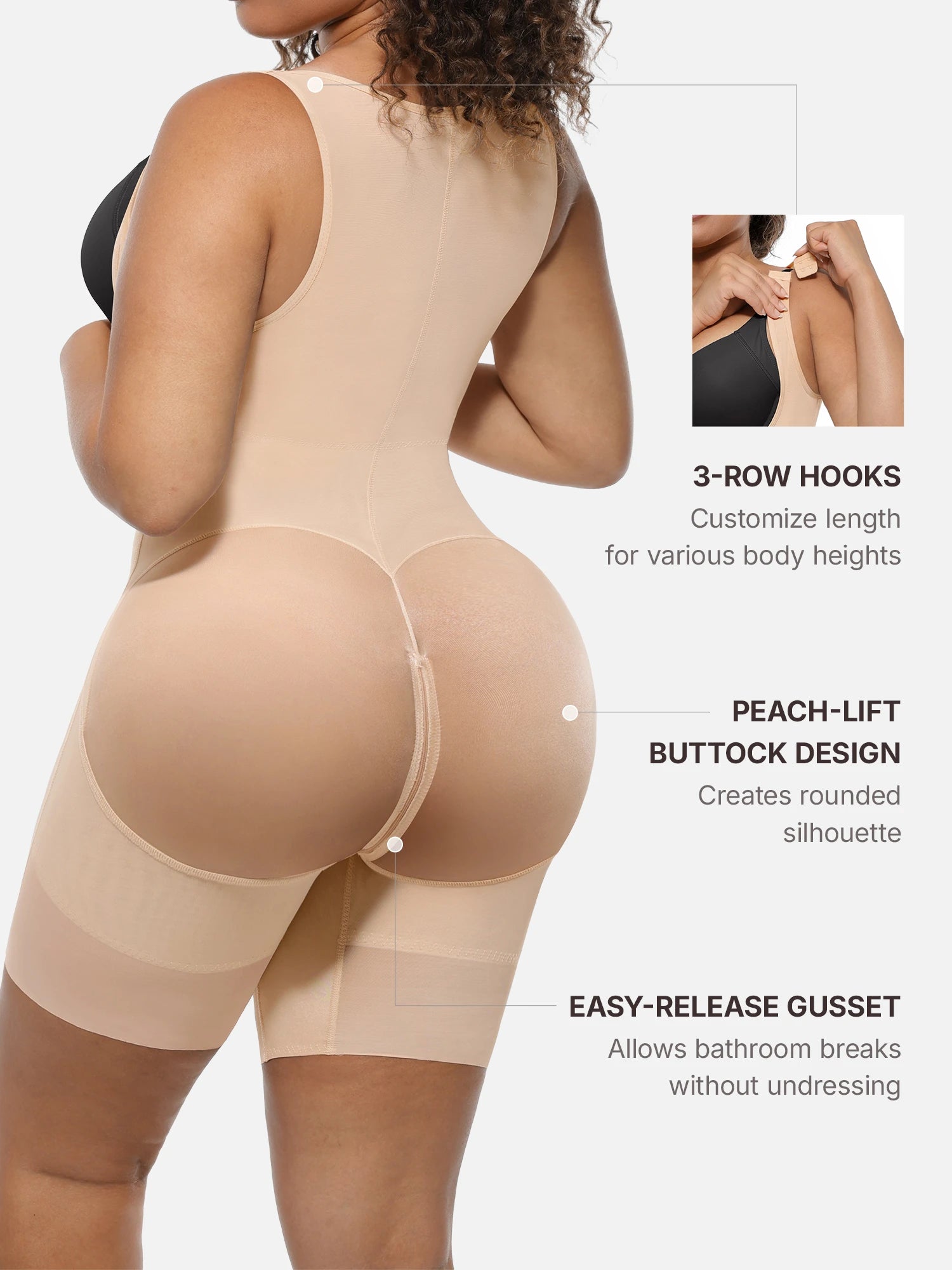 U-Shaped Faja Tummy Control Butt Lift Bodysuit