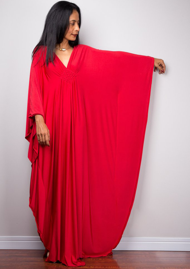 Rayon Beach Cover-Up Woven Loose Batwing Sleeve Vacation Bikini Sun Protection Robe