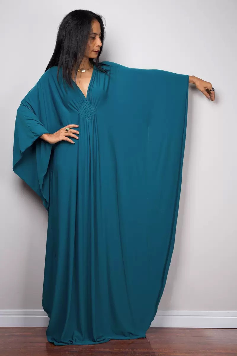 Rayon Beach Cover-Up Woven Loose Batwing Sleeve Vacation Bikini Sun Protection Robe