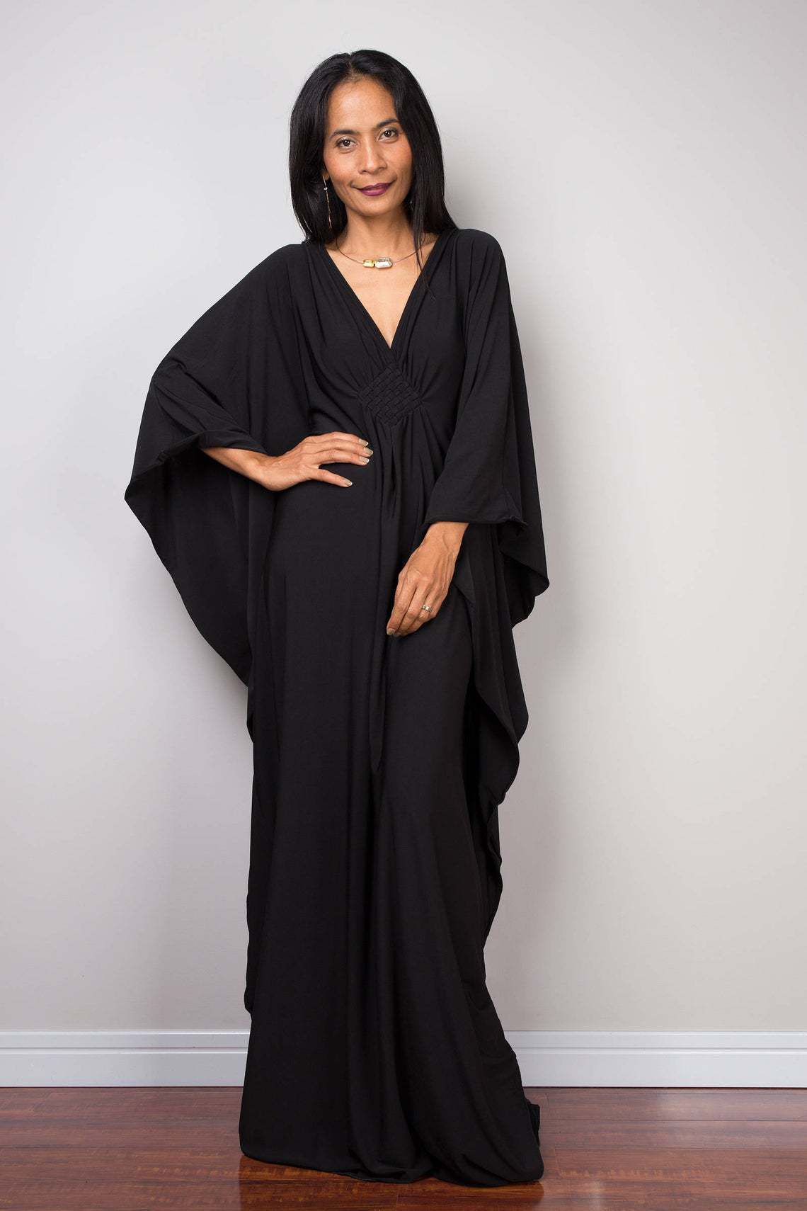 Rayon Beach Cover-Up Woven Loose Batwing Sleeve Vacation Bikini Sun Protection Robe