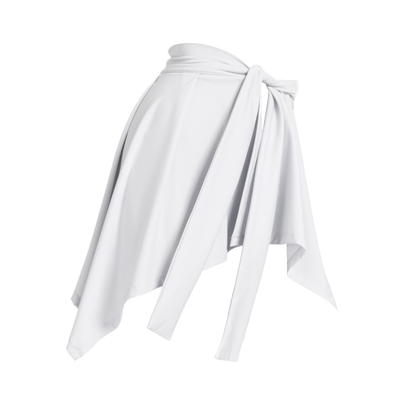 Women's Yoga Wrap-Around Skirt with Modesty Panel – Tie-Strap Anti-Flash Dance Skirt for Ballet, Gym & Outdoor