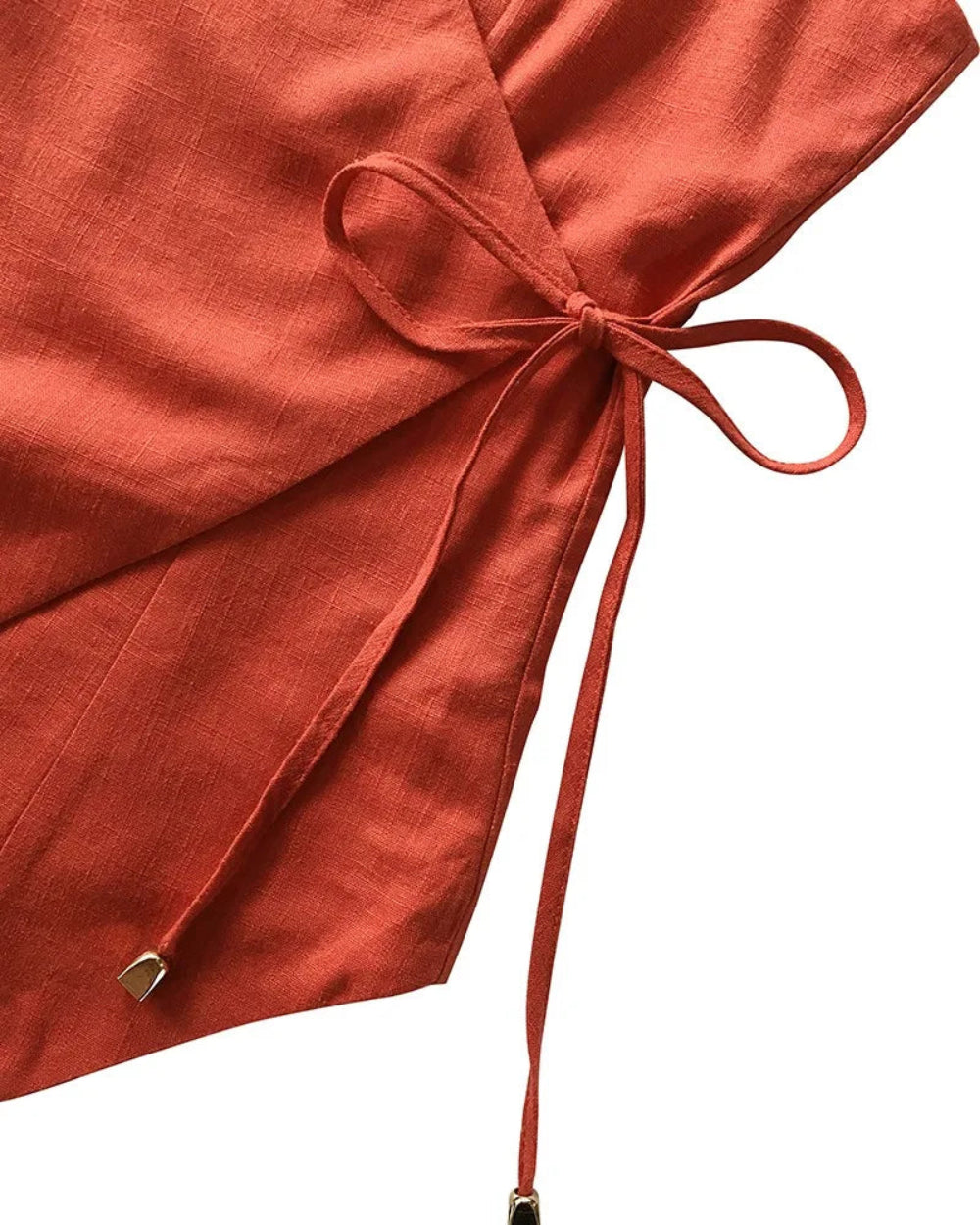 Linen Sleeveless V-neck Top and Loose Shorts Set-thevervian