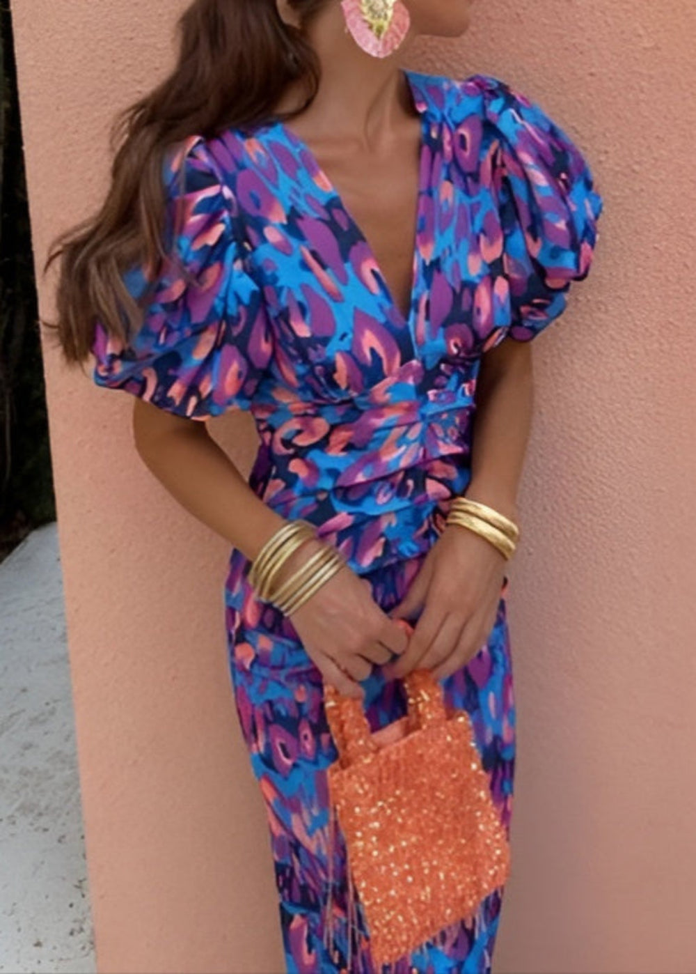 Stylish and Vibrant Dress-thevervian