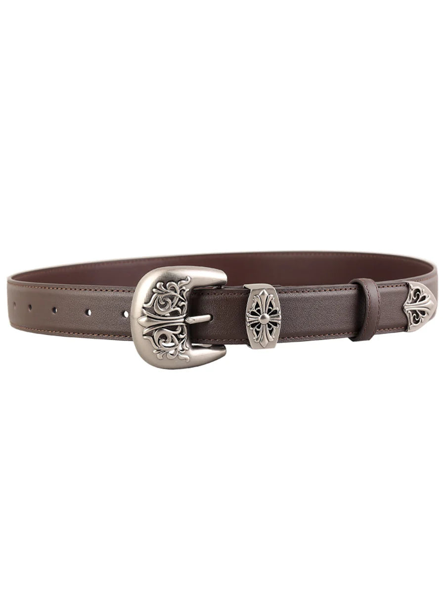 Women's fashionable and versatile carved belt-thevervian