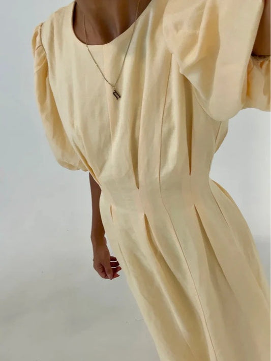 Butter Yellow Air Maxi Dress-thevervian