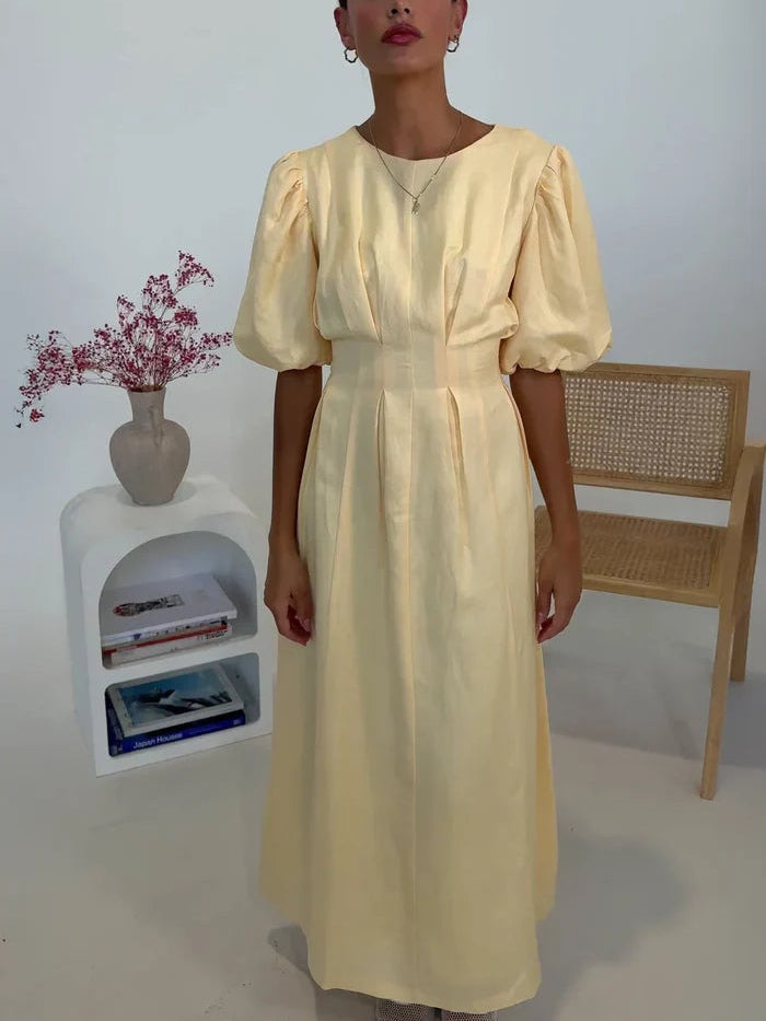 Butter Yellow Air Maxi Dress-thevervian