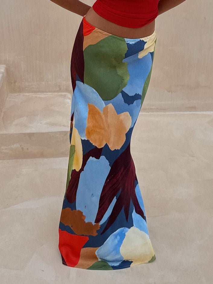 Abstract Geometric Pattern Skirt-thevervian