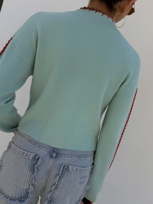 Fun Octopus Pattern Knitted Cardigan-thevervian