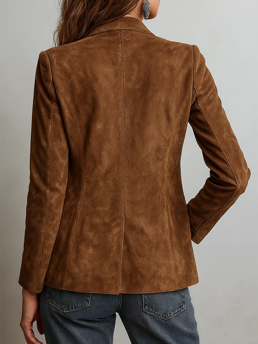 Vintage Brown Suede Jacket-thevervian