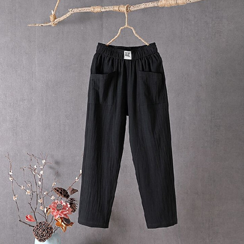 Solid Color Simple Loose Casual Pants-thevervian