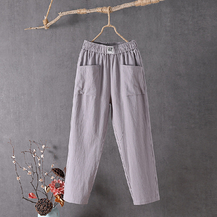 Solid Color Simple Loose Casual Pants-thevervian