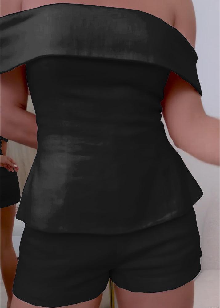 White Cotton and Linen Two-piece Suit-thevervian