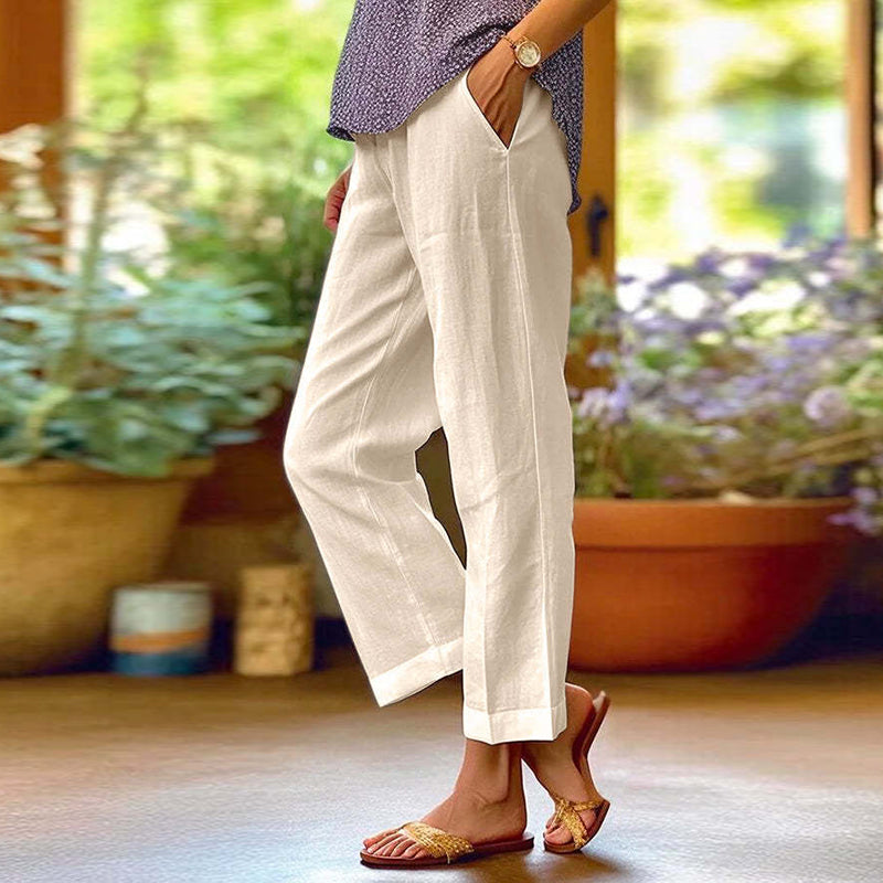 Solid Color Simple Loose Casual Pants-thevervian