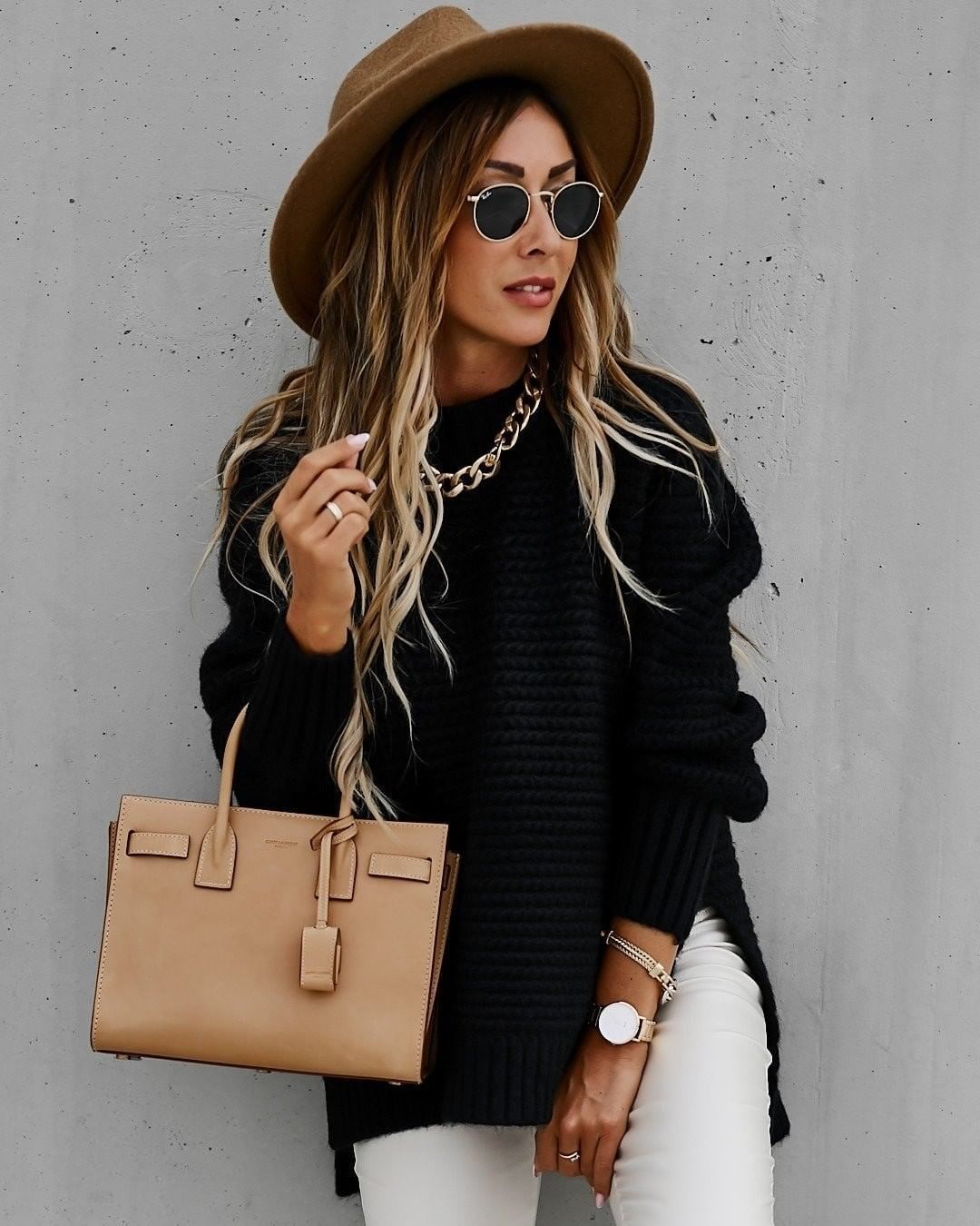 Side Split Knitted  Sweater Top-thevervian