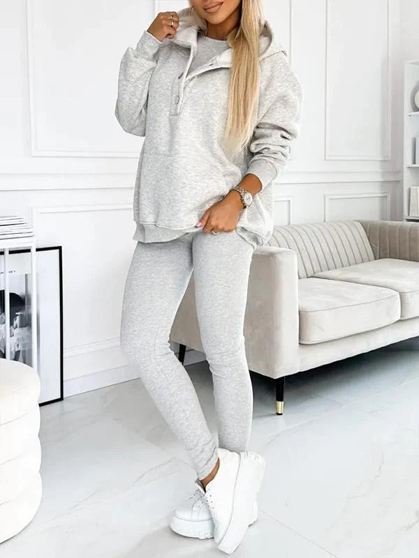 Casual and Comfortable Three-piece Sweatshirt Set-thevervian