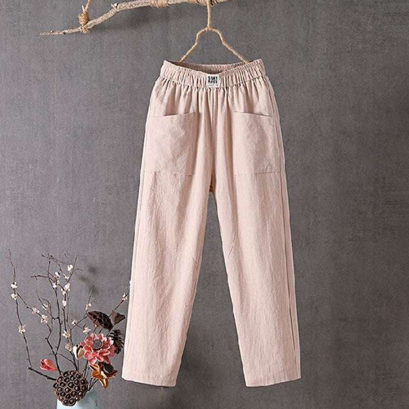 Solid Color Simple Loose Casual Pants-thevervian