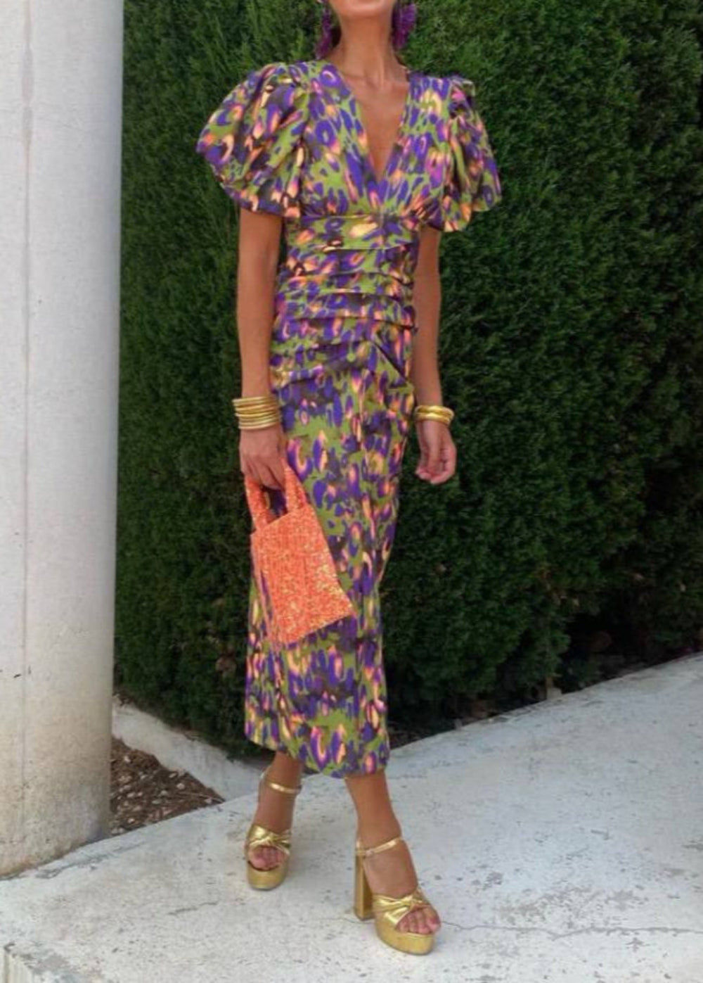 Stylish and Vibrant Dress-thevervian