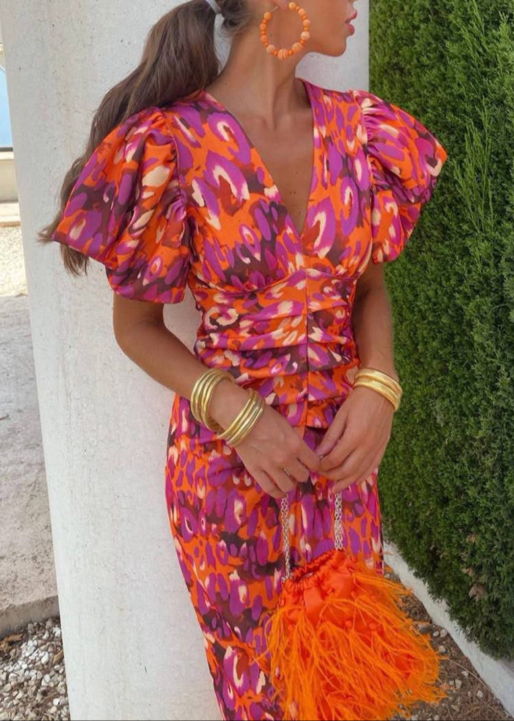 Stylish and Vibrant Dress-thevervian