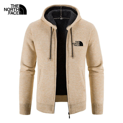 Men's Zipper Hooded Cotton Sweater Jacket