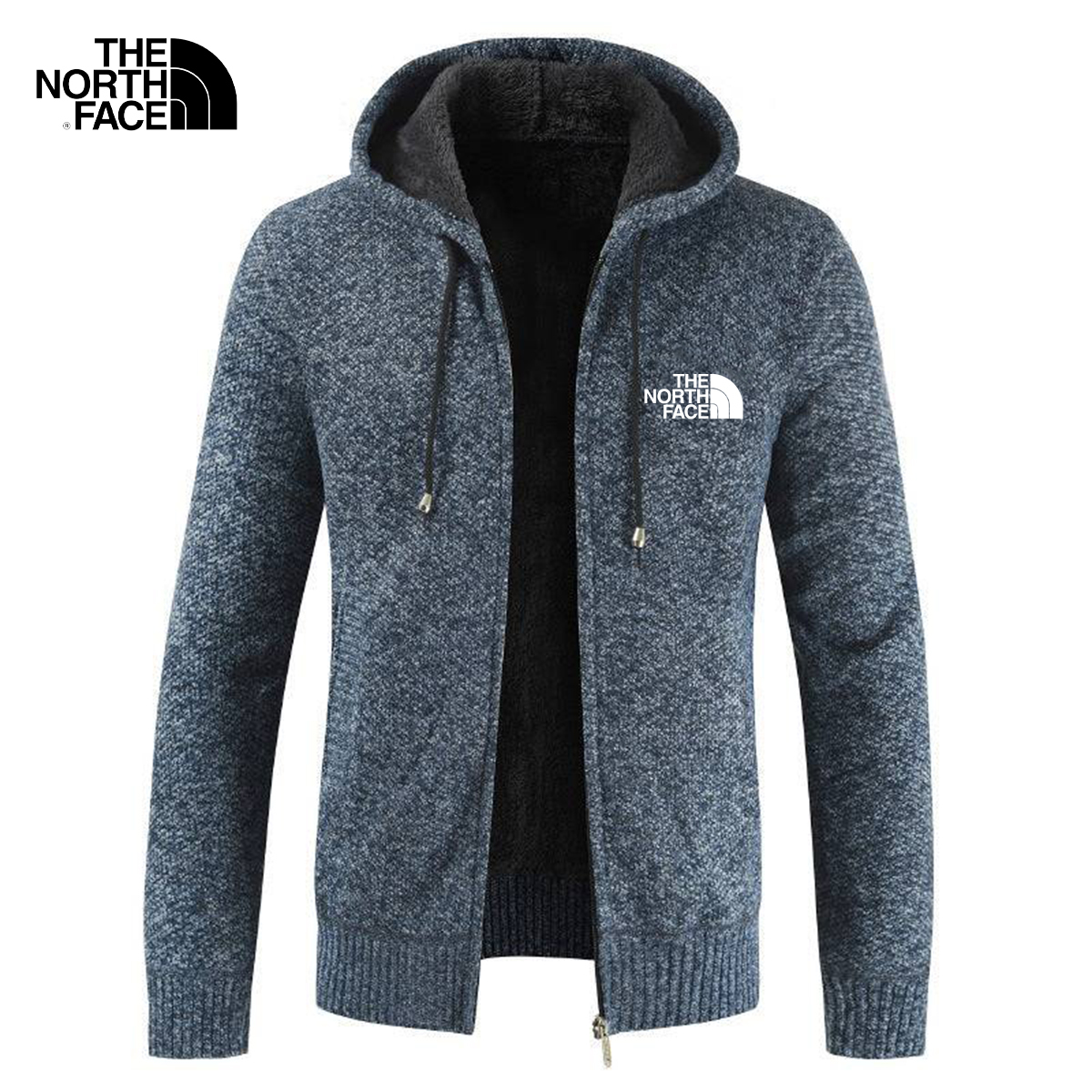 Men's Zipper Hooded Cotton Sweater Jacket