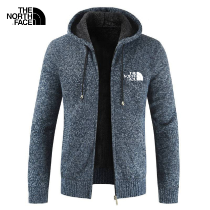 Men's Zipper Hooded Cotton Sweater Jacket