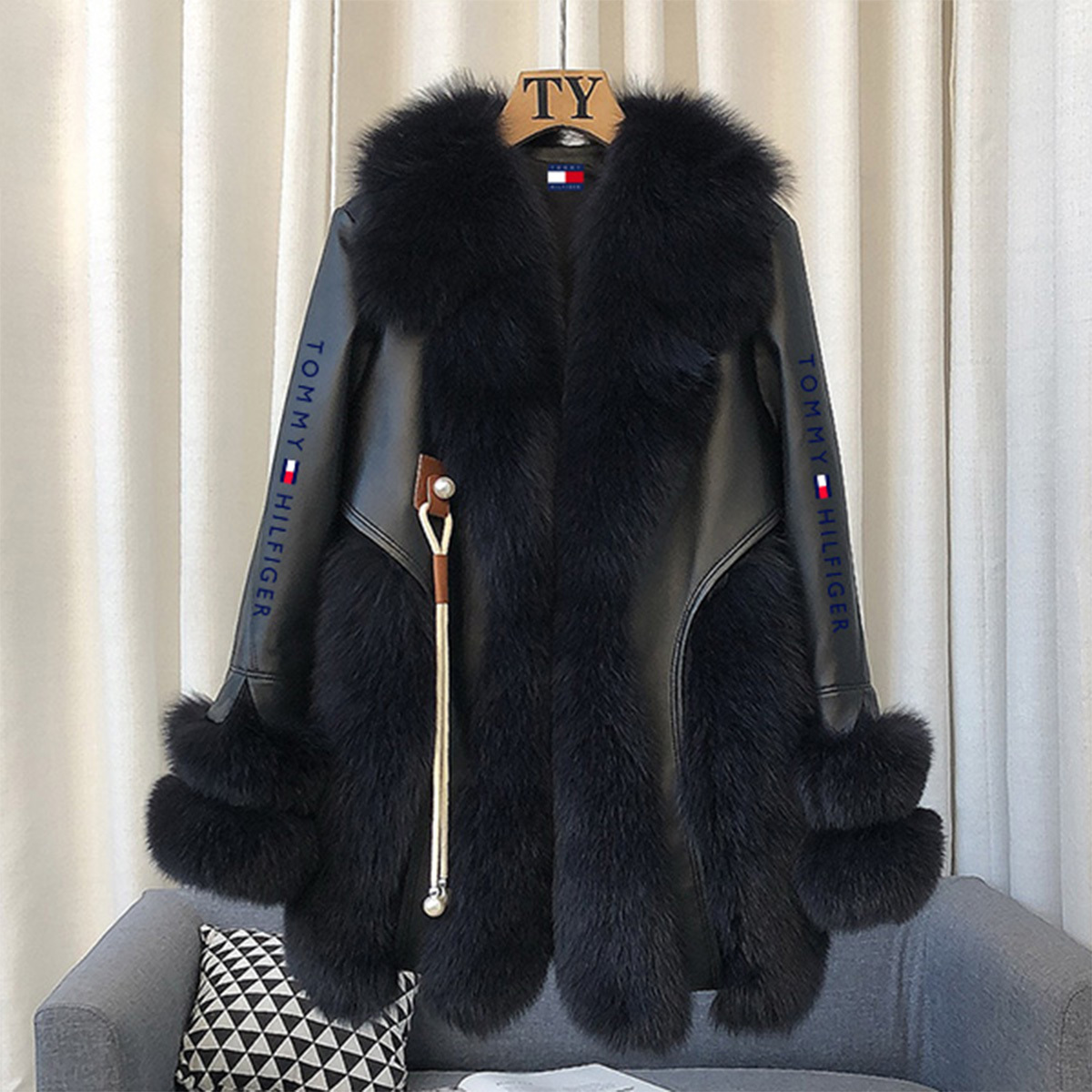 Elegant and warm plush coat