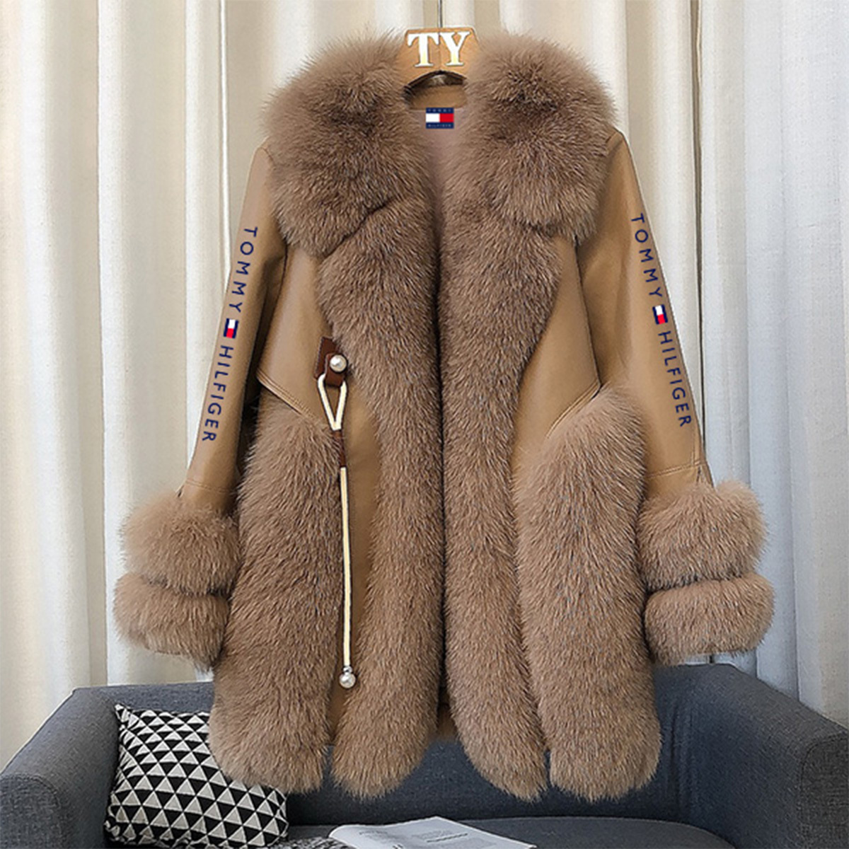 Elegant and warm plush coat