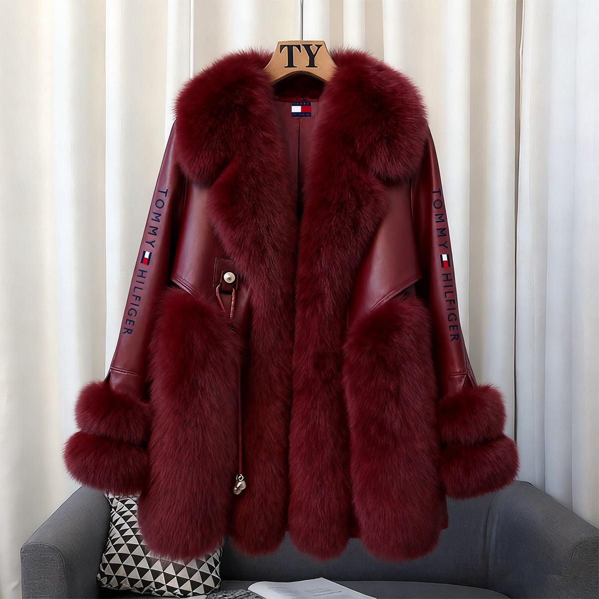 Elegant and warm plush coat
