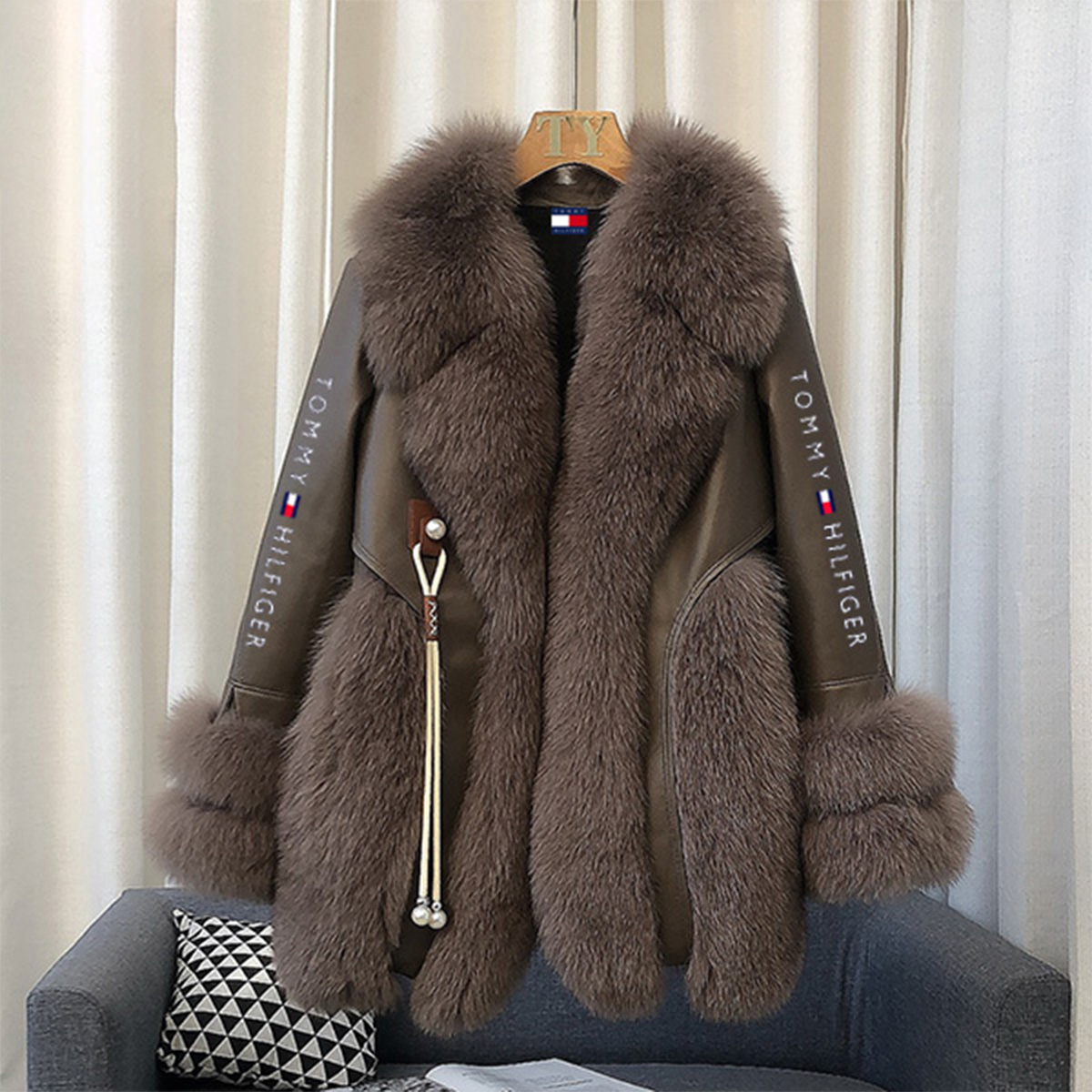 Elegant and warm plush coat