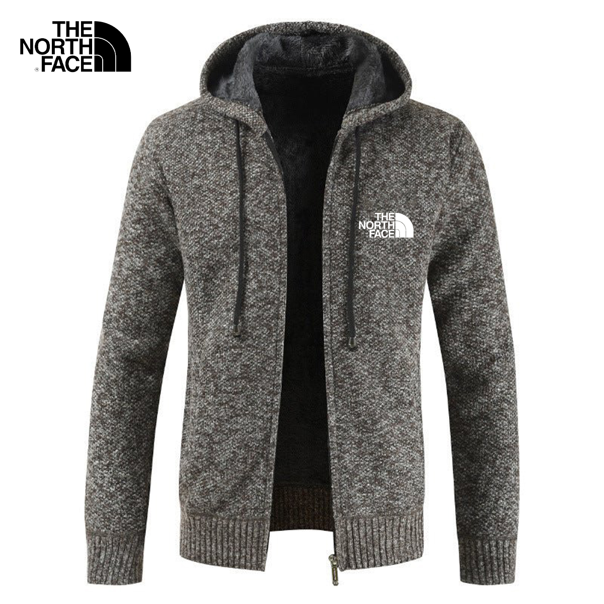 Men's Zipper Hooded Cotton Sweater Jacket