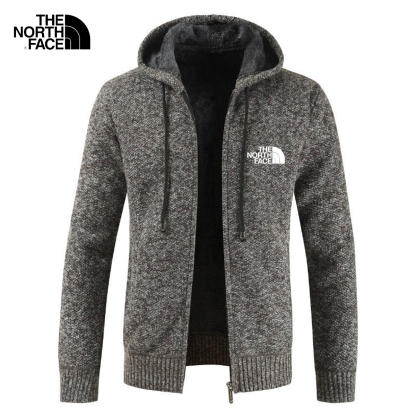 Men's Zipper Hooded Cotton Sweater Jacket