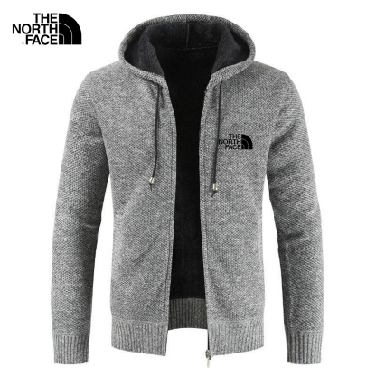 Men's Zipper Hooded Cotton Sweater Jacket