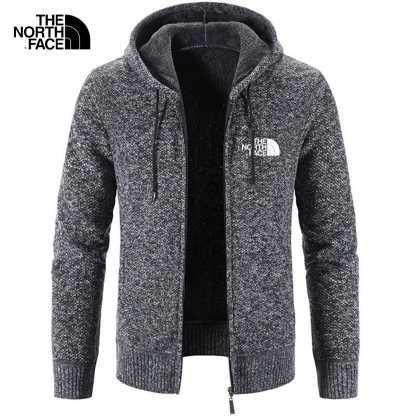 Men's Zipper Hooded Cotton Sweater Jacket