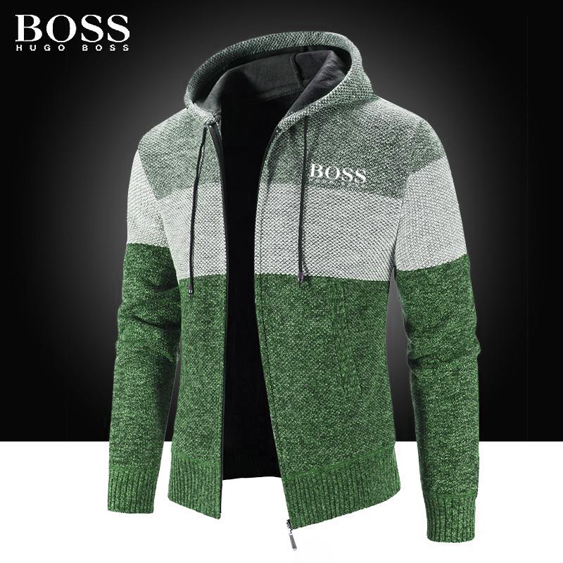 and Cashmere Striped Hooded Jacket