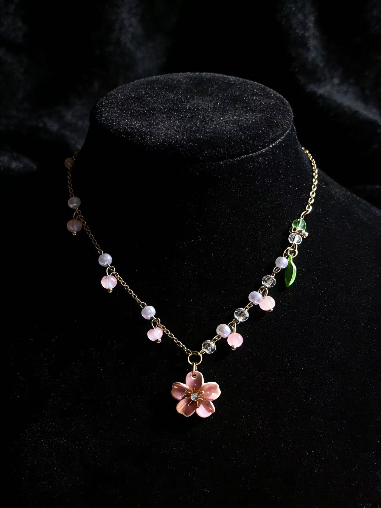 Gem Flower Message Choker