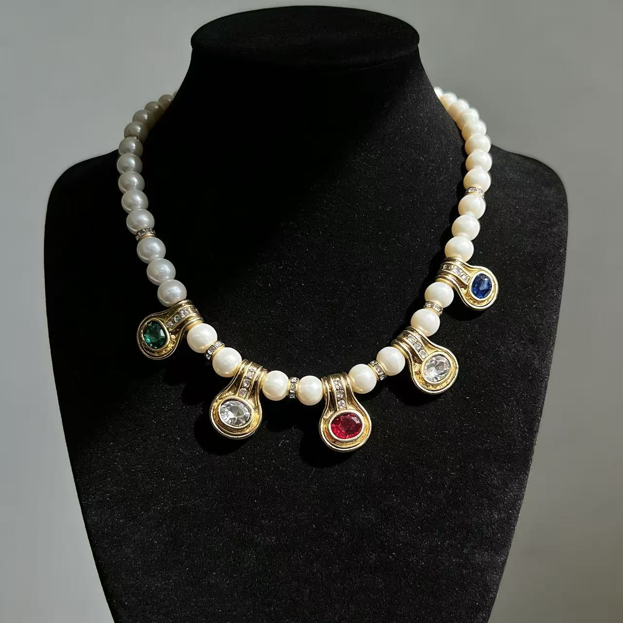 Rainbow Pearl Necklace
