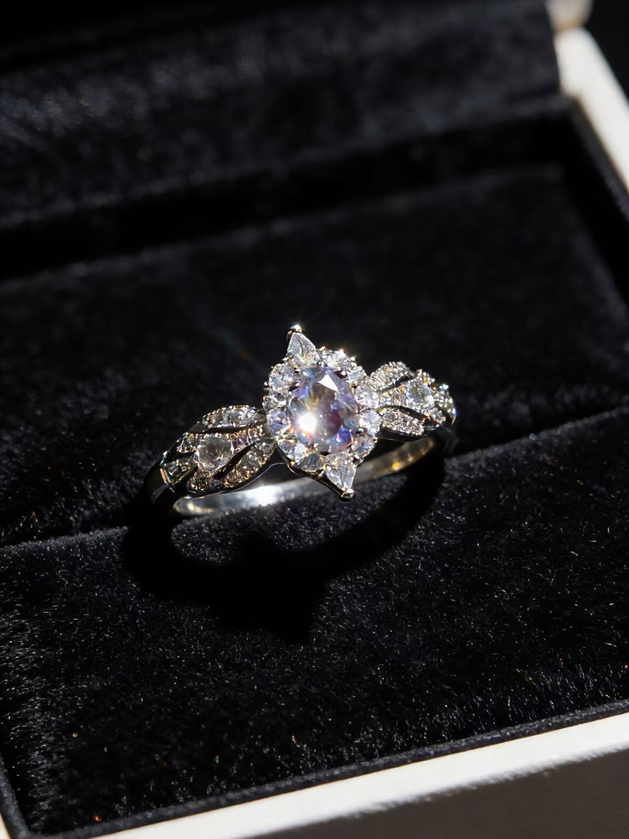 Lavender Moon Oval Ring