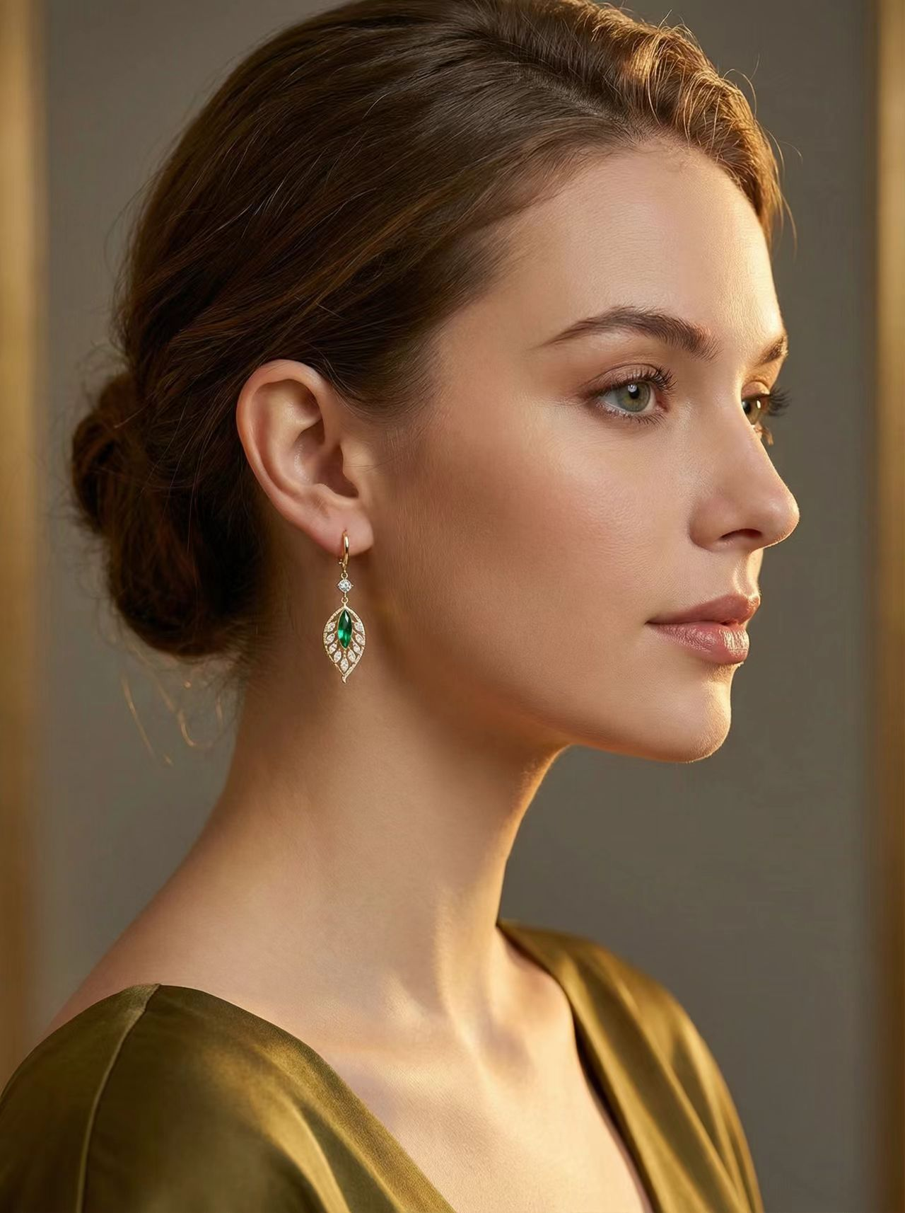 Green Leaf Hollow Studs