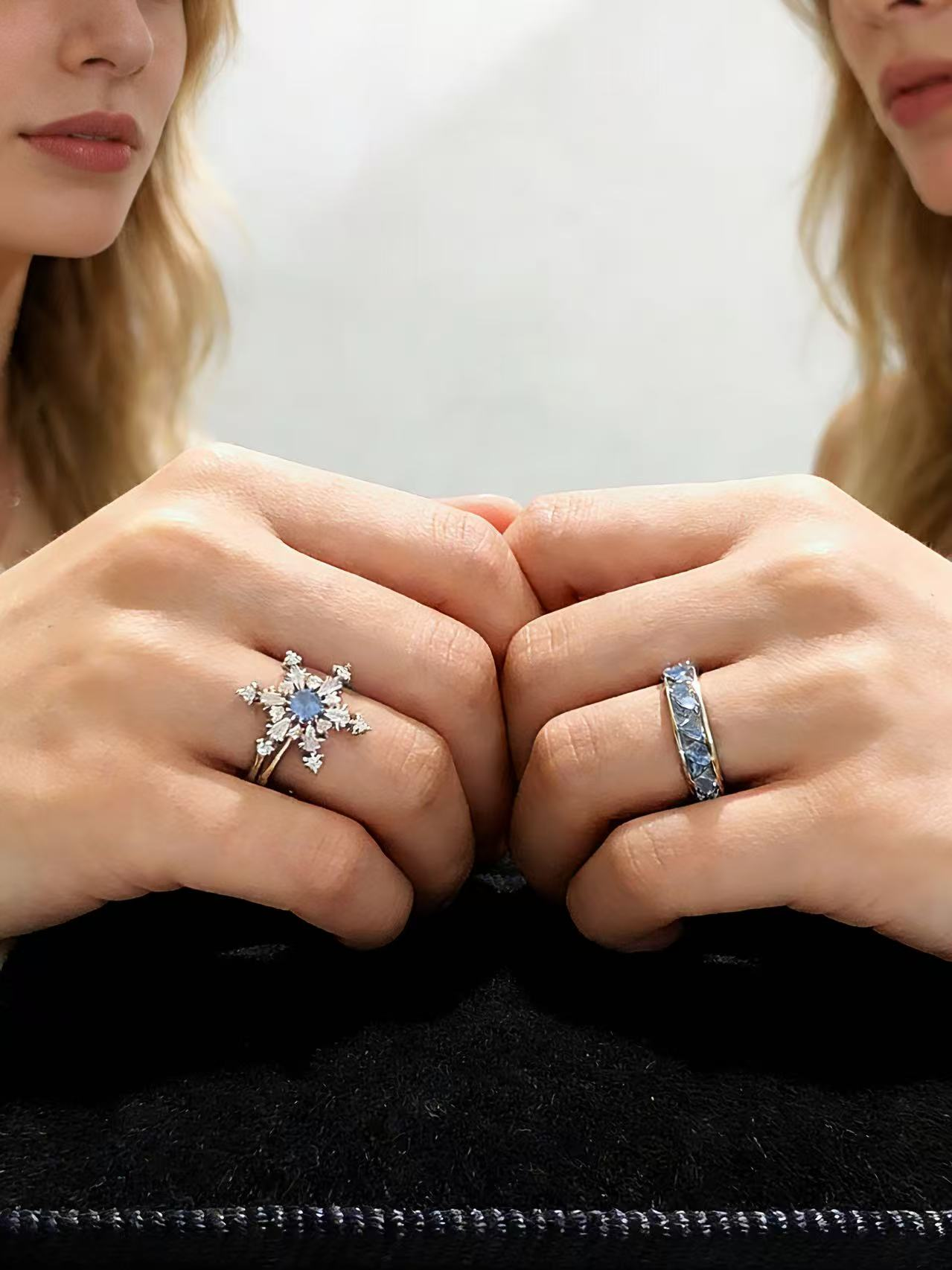 First Snow Diamond Ring Set