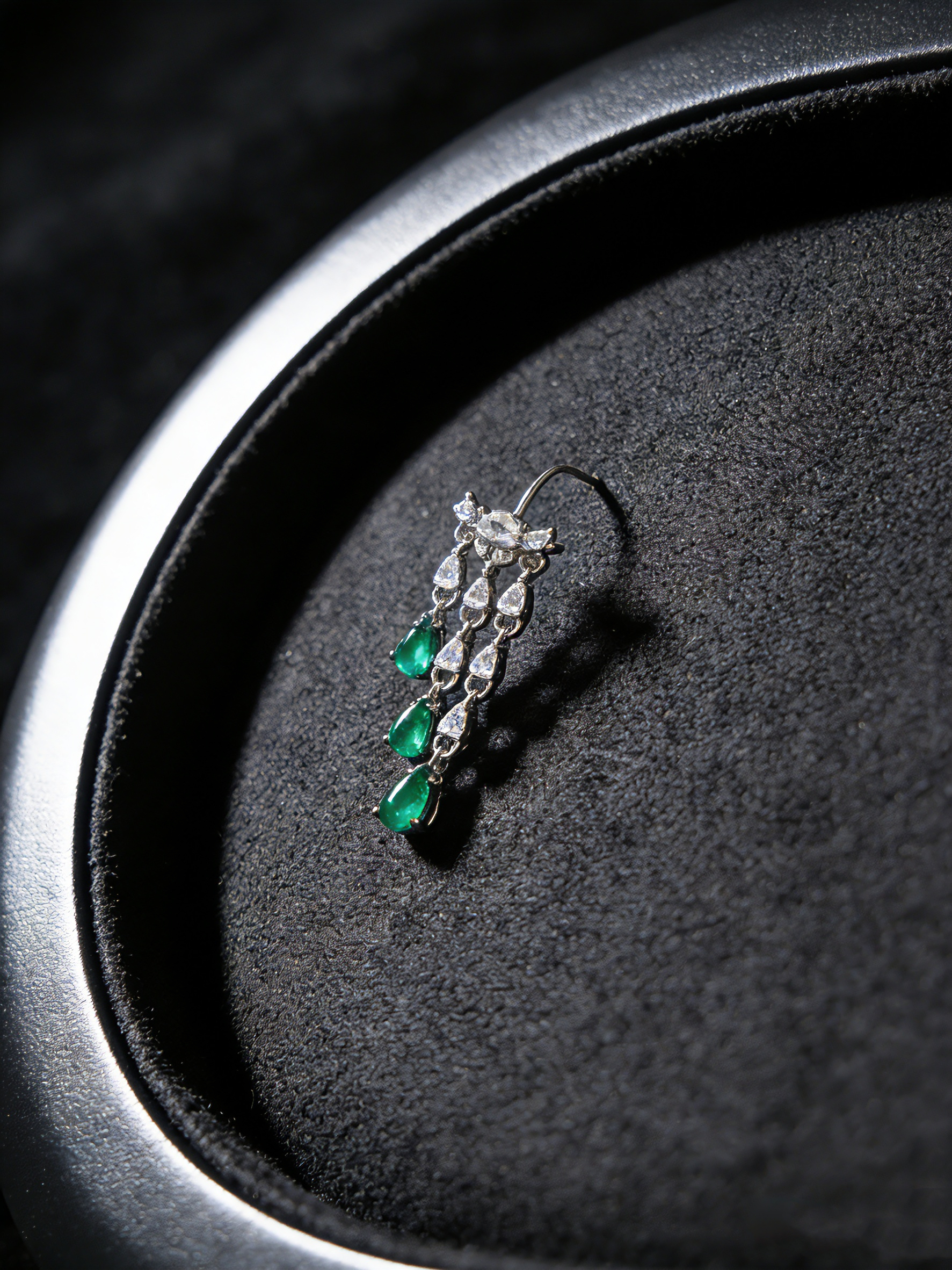 Green Tassel Fringe Studs