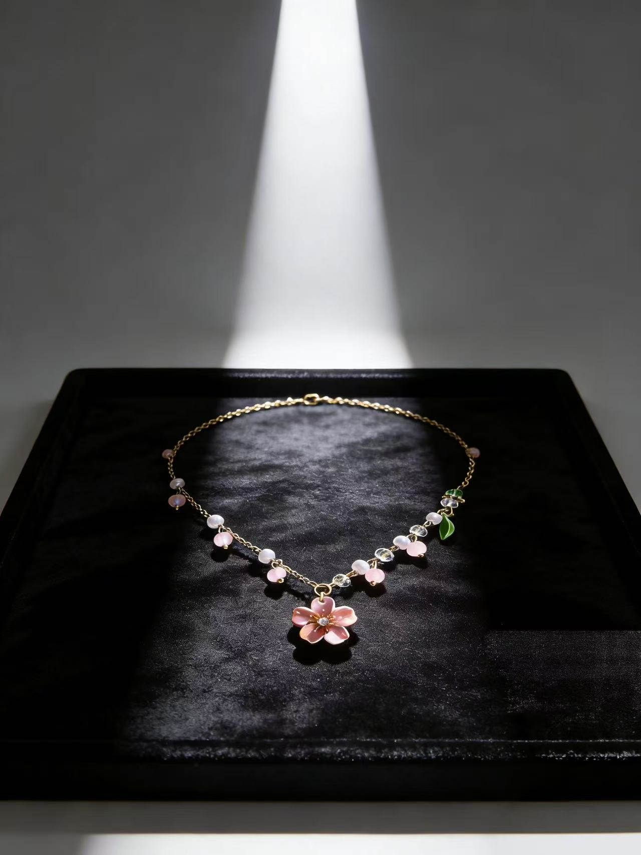 Gem Flower Message Choker