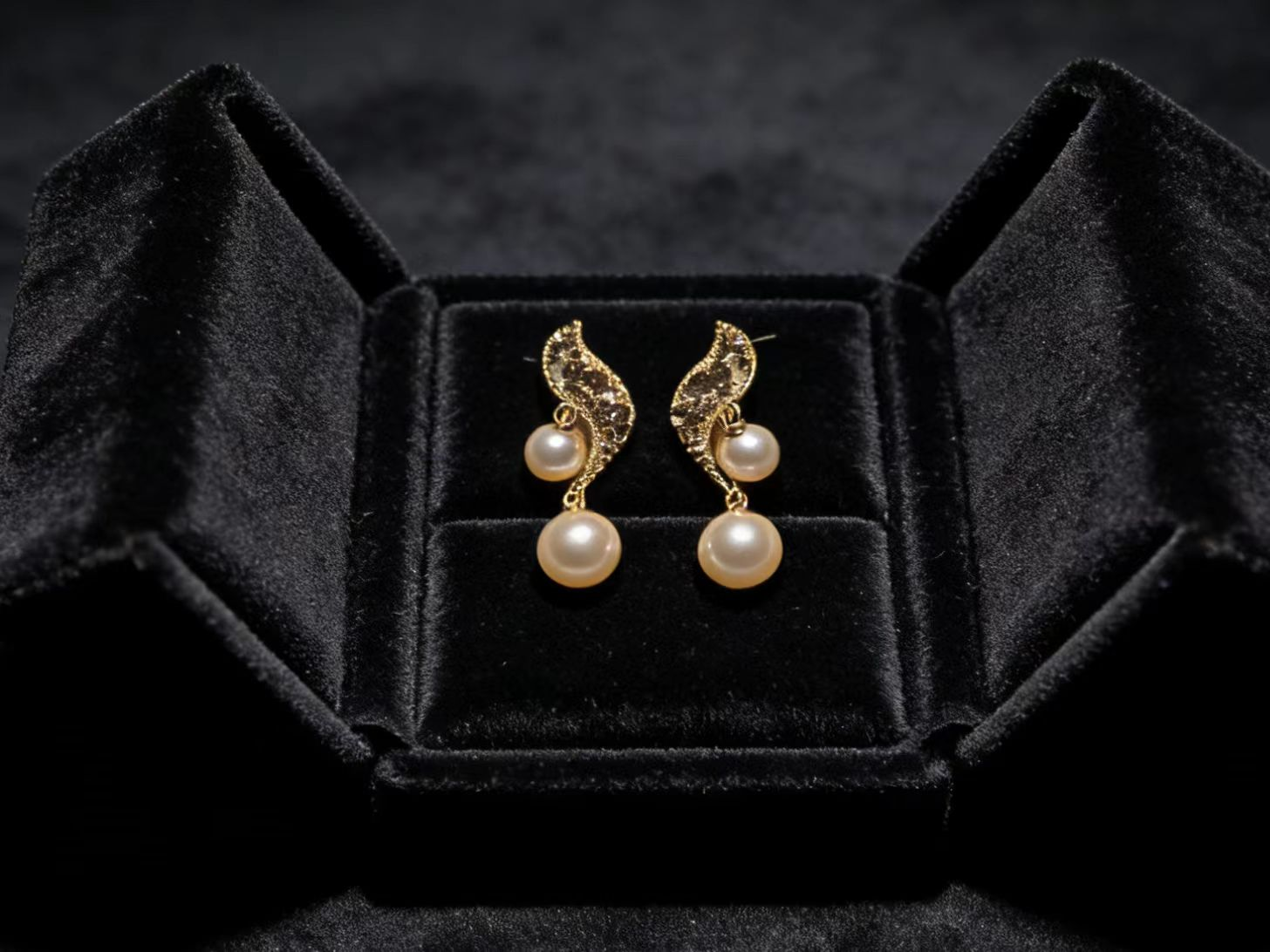 Golden Fish Tail Studs