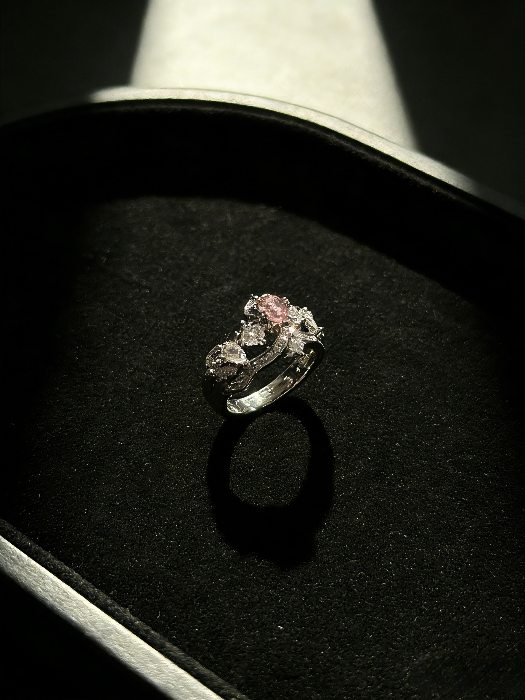 Pink Diamond Mini Crown Ring
