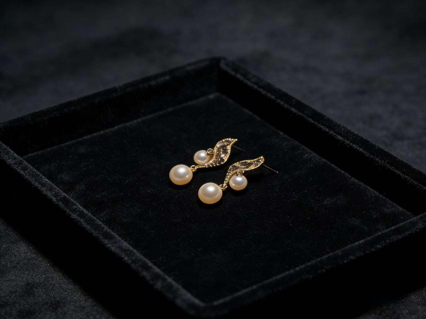 Golden Fish Tail Studs