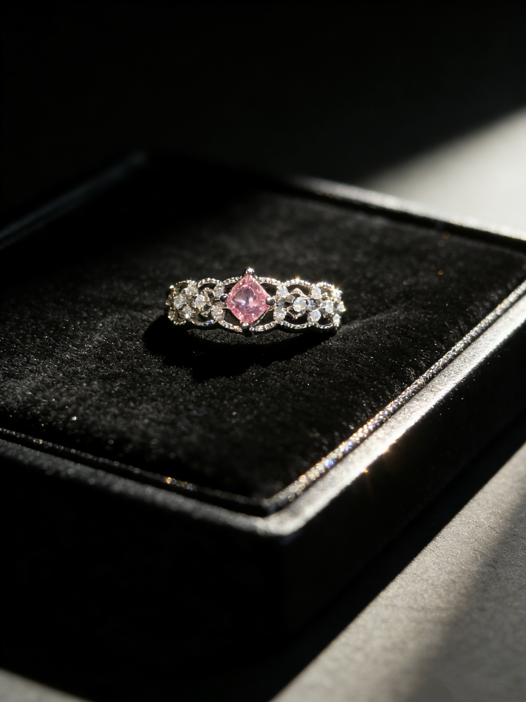 Pink Butterfly Wing Ring