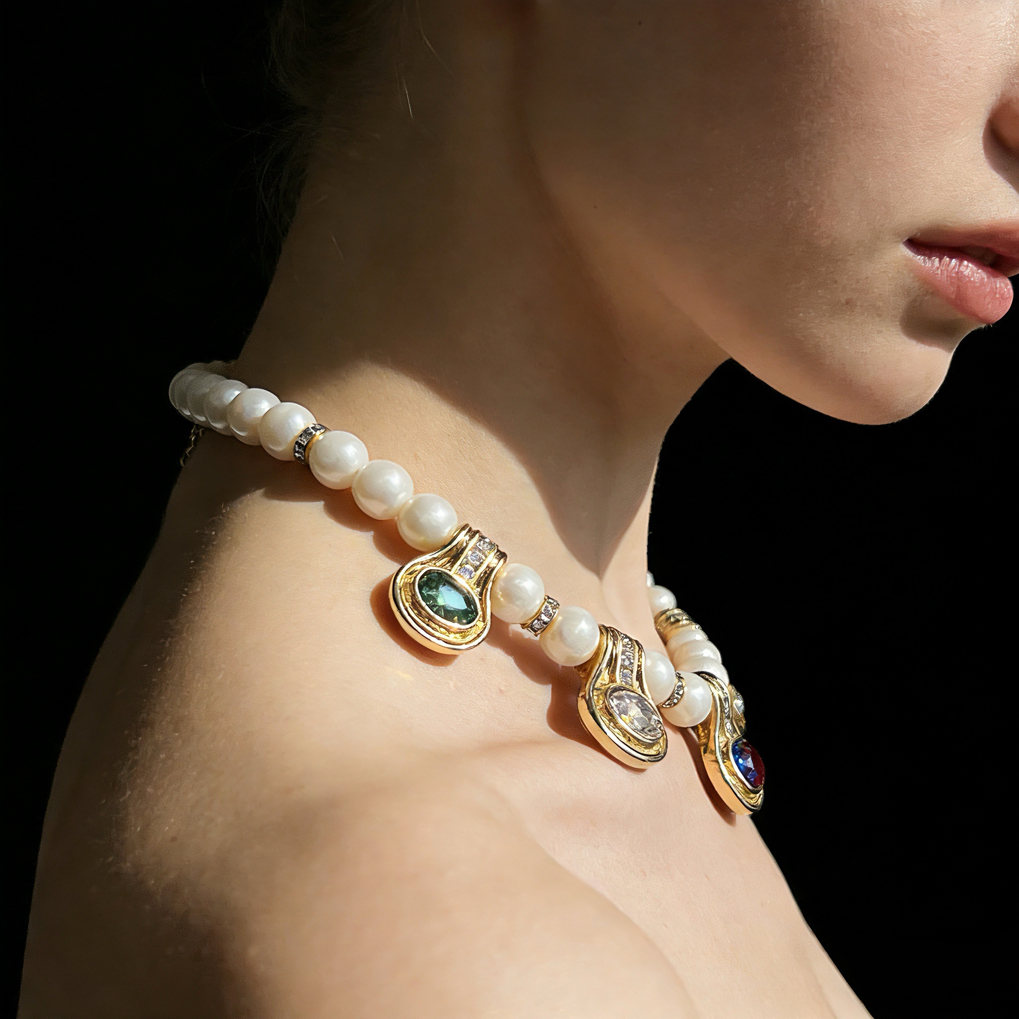 Rainbow Pearl Necklace