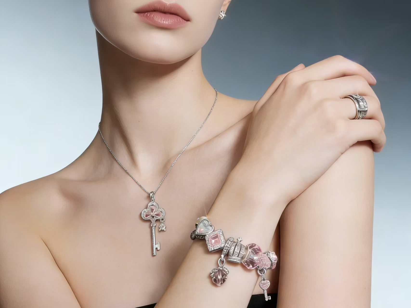 Pink Key Heart Opener