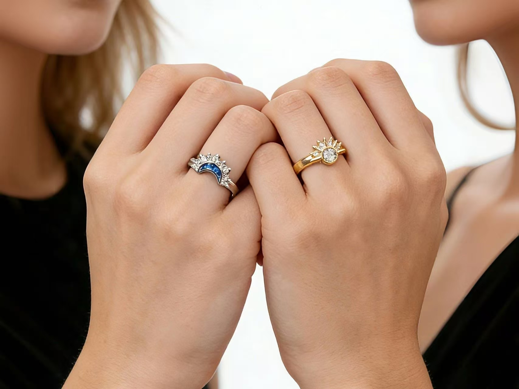 Moon & Star Dual Ring Set