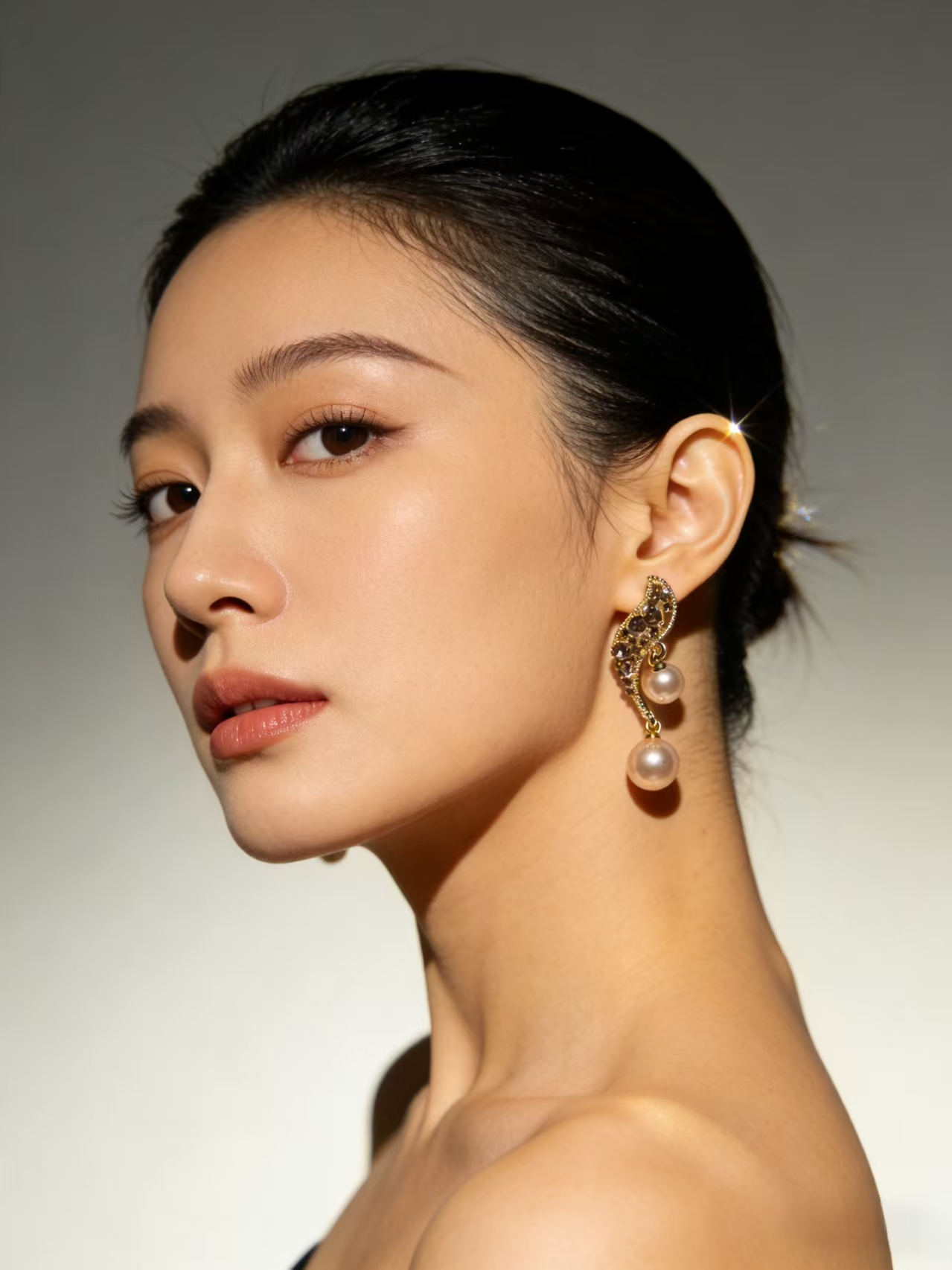 Golden Fish Tail Studs