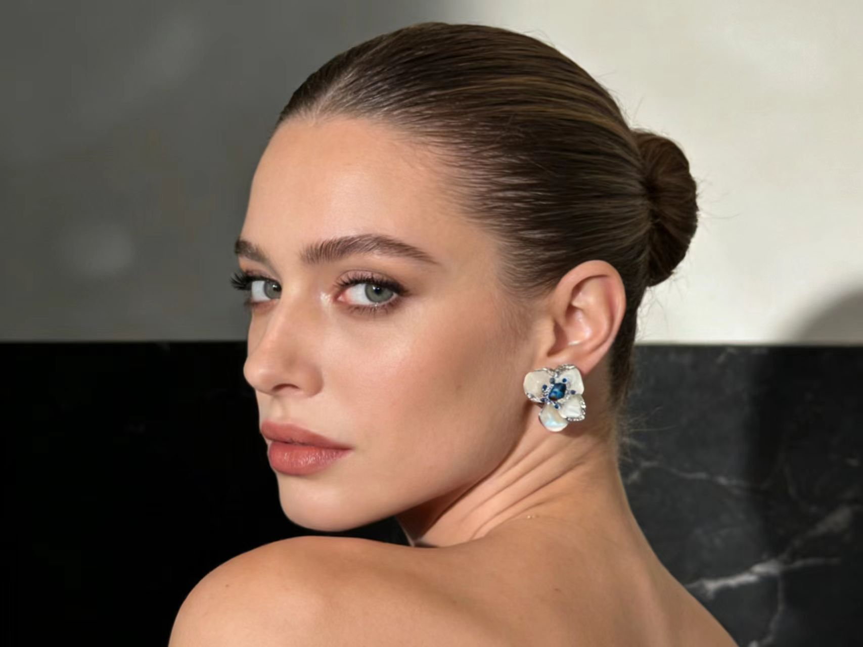 Blue Enamel Butterfly Studs